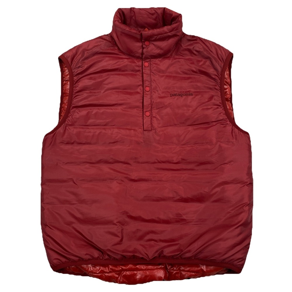Vintage Patagonia Micro Puff Vest Pullover Unisex Red Snap Buttons Small Rare